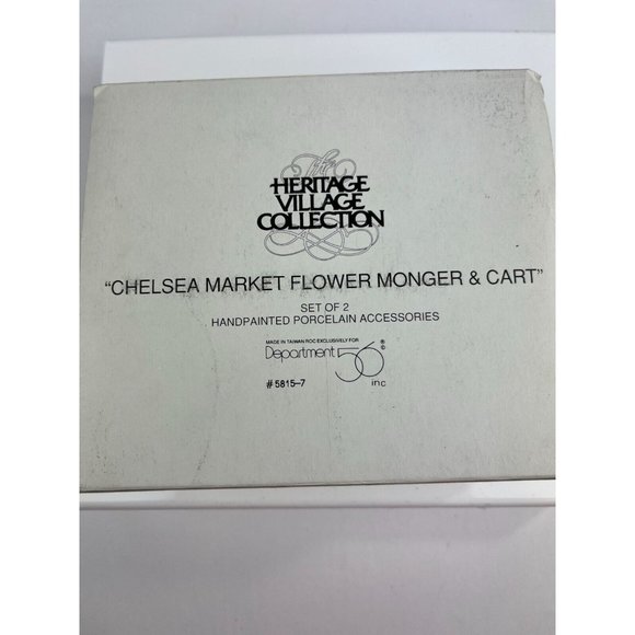 Department 56 VINTAGE 1993 Chelsea Market Flower Monger & Cart Dickens RETIRED - Picture 4 of 5